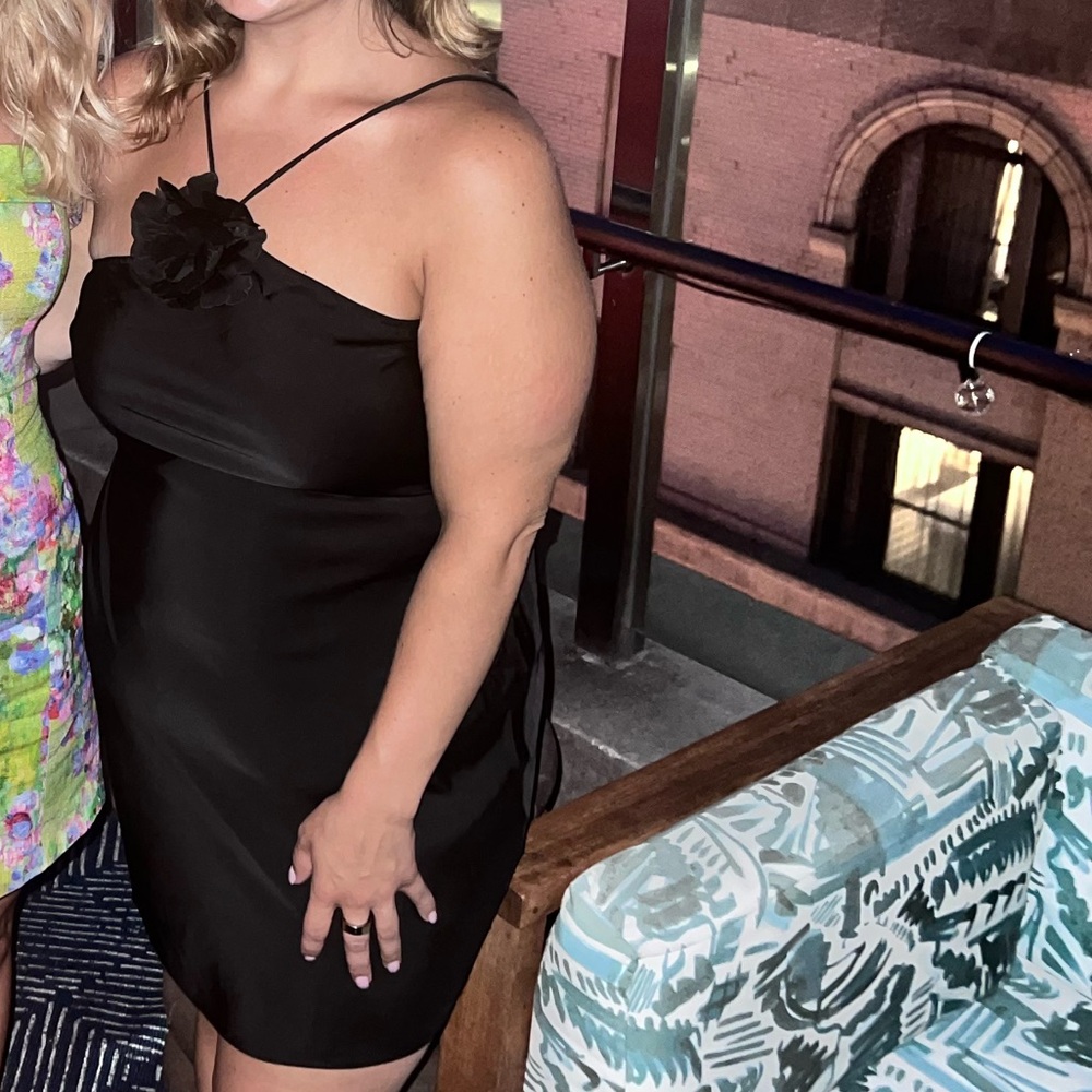Black halter dress